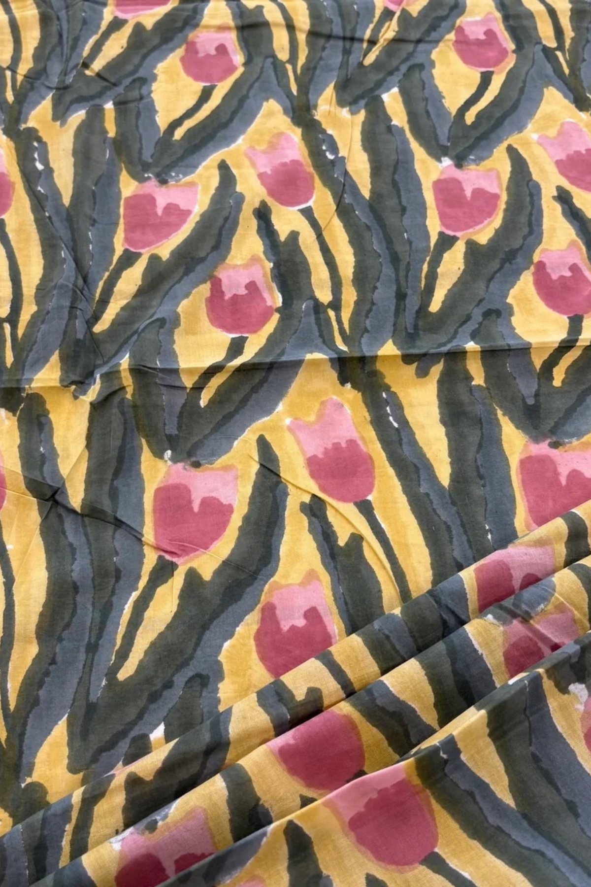 Sunlit Tulip Hand Block Printed Co-ord Set