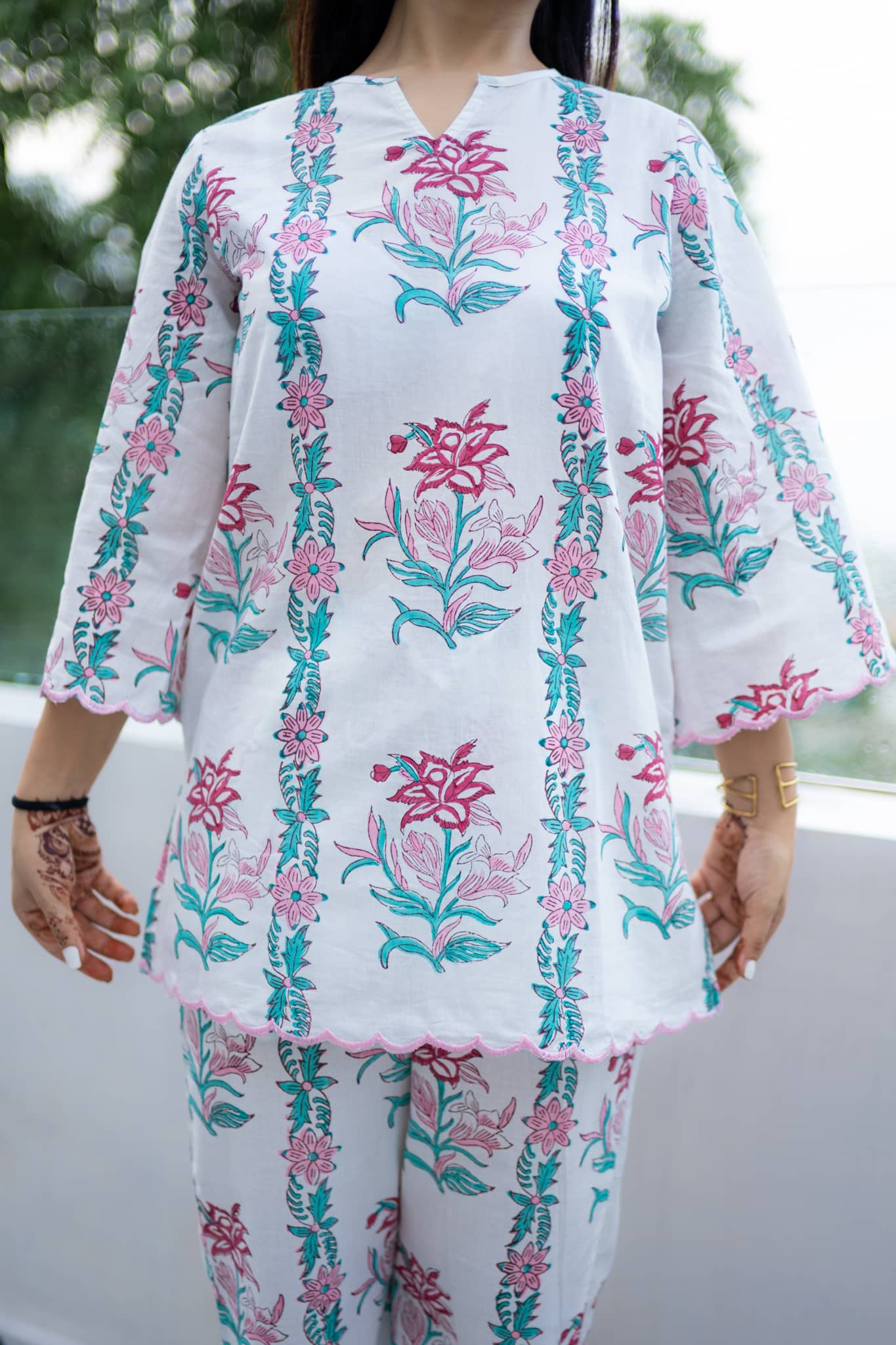 'Gulrekha' Hand Block Printed Co-ord Set