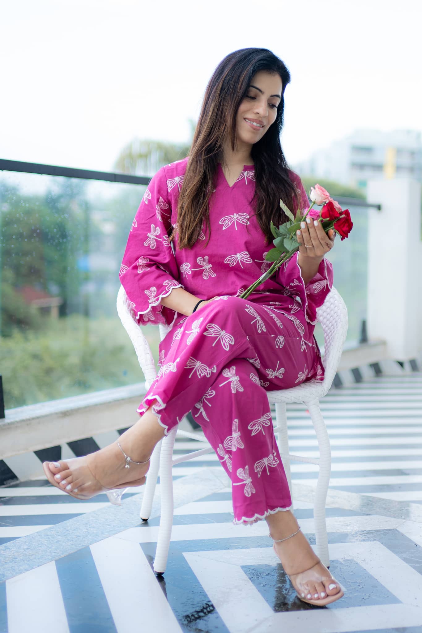 'Jugnu' Hand Block Printed Co-ord Set