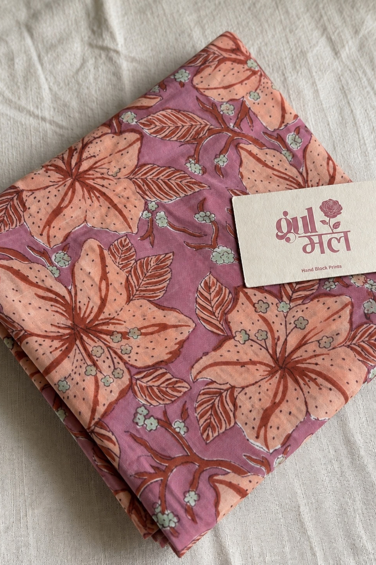 Plumeria Hand Block Printed Co-ord Set
