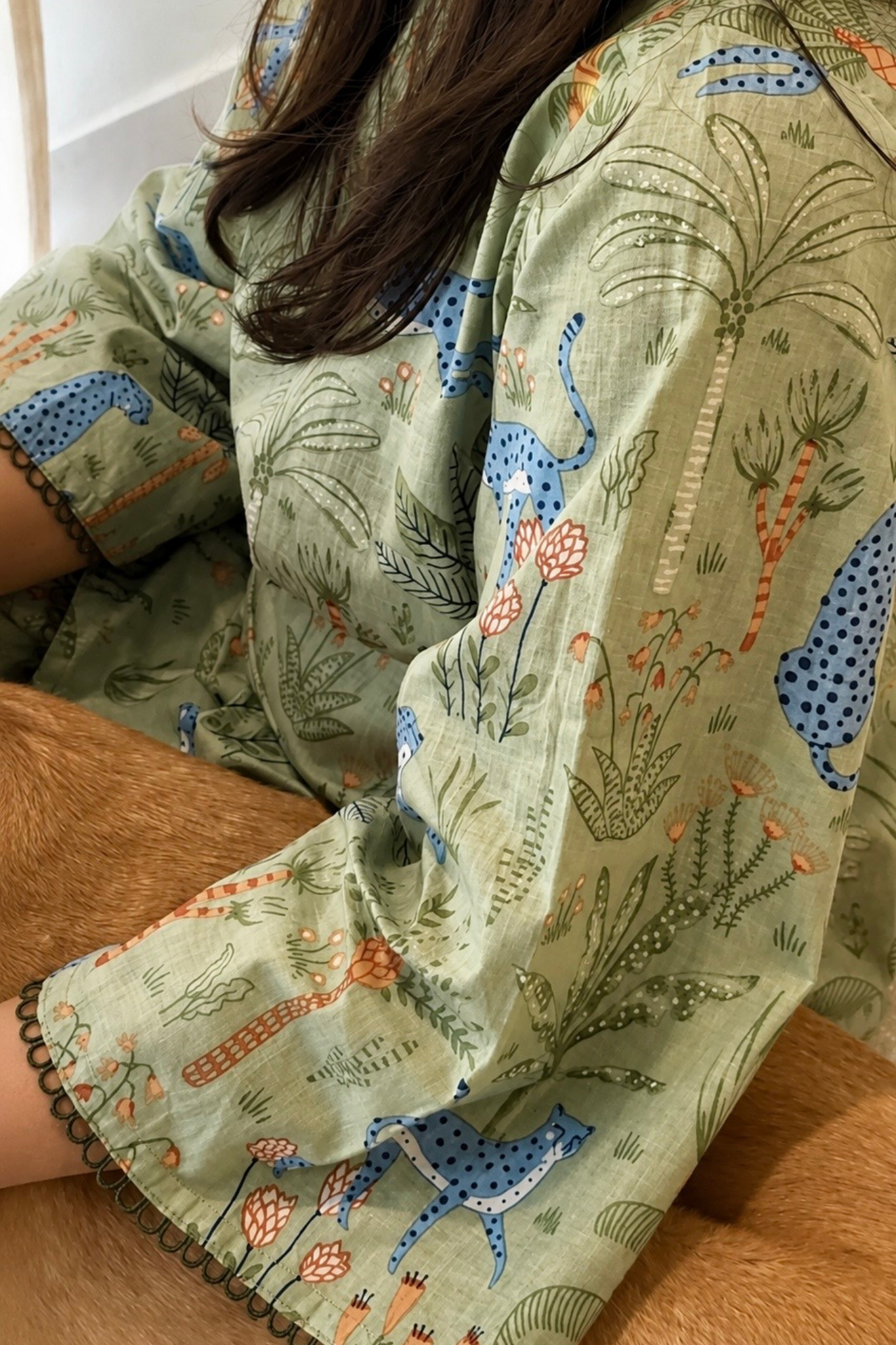 Sage Safari Cotton Printed Co-ord Set