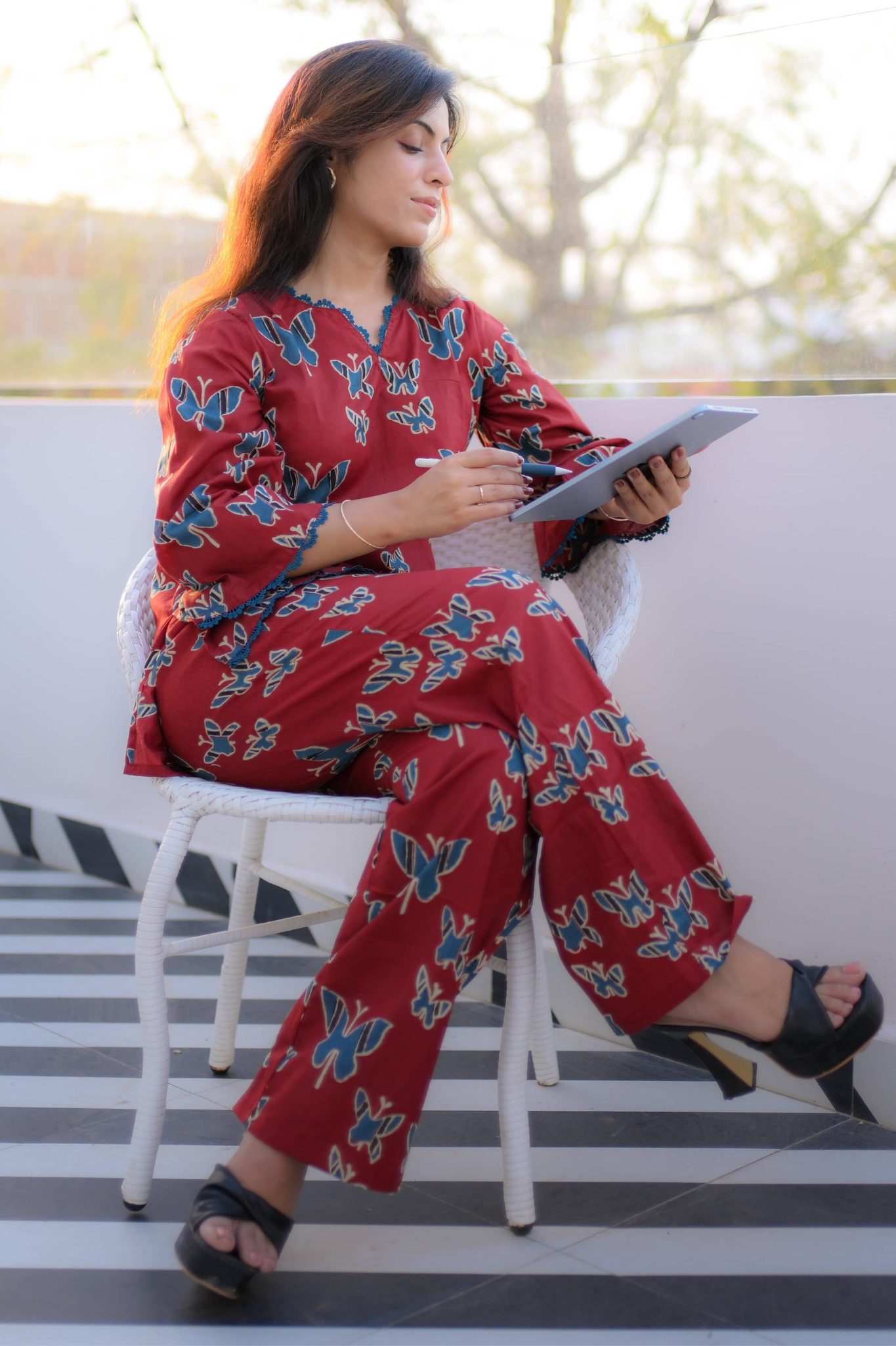Butterfly Cotton Printed Co-ord Set