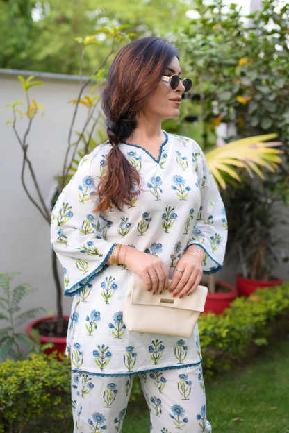 Nilofer Hand Block Printed Co-ord Set