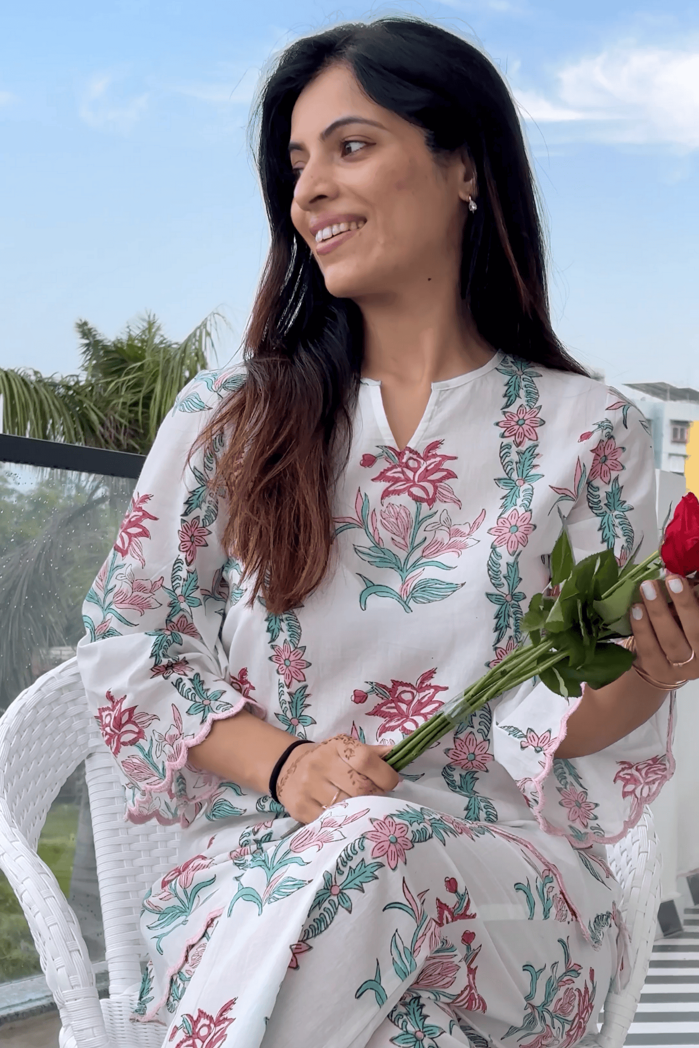 'Gulrekha' Hand Block Printed Co-ord Set