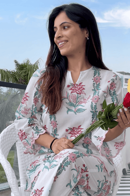 'Gulrekha' Hand Block Printed Co-ord Set