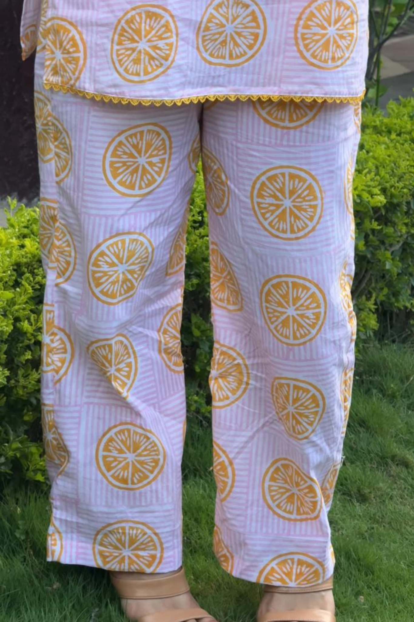 Nimbu Pop Hand Block Printed Co-ord Set