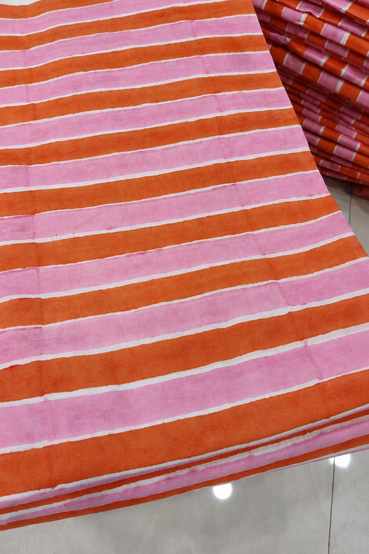 Sorbet Stripes Hand Block Printed Co-ord Set