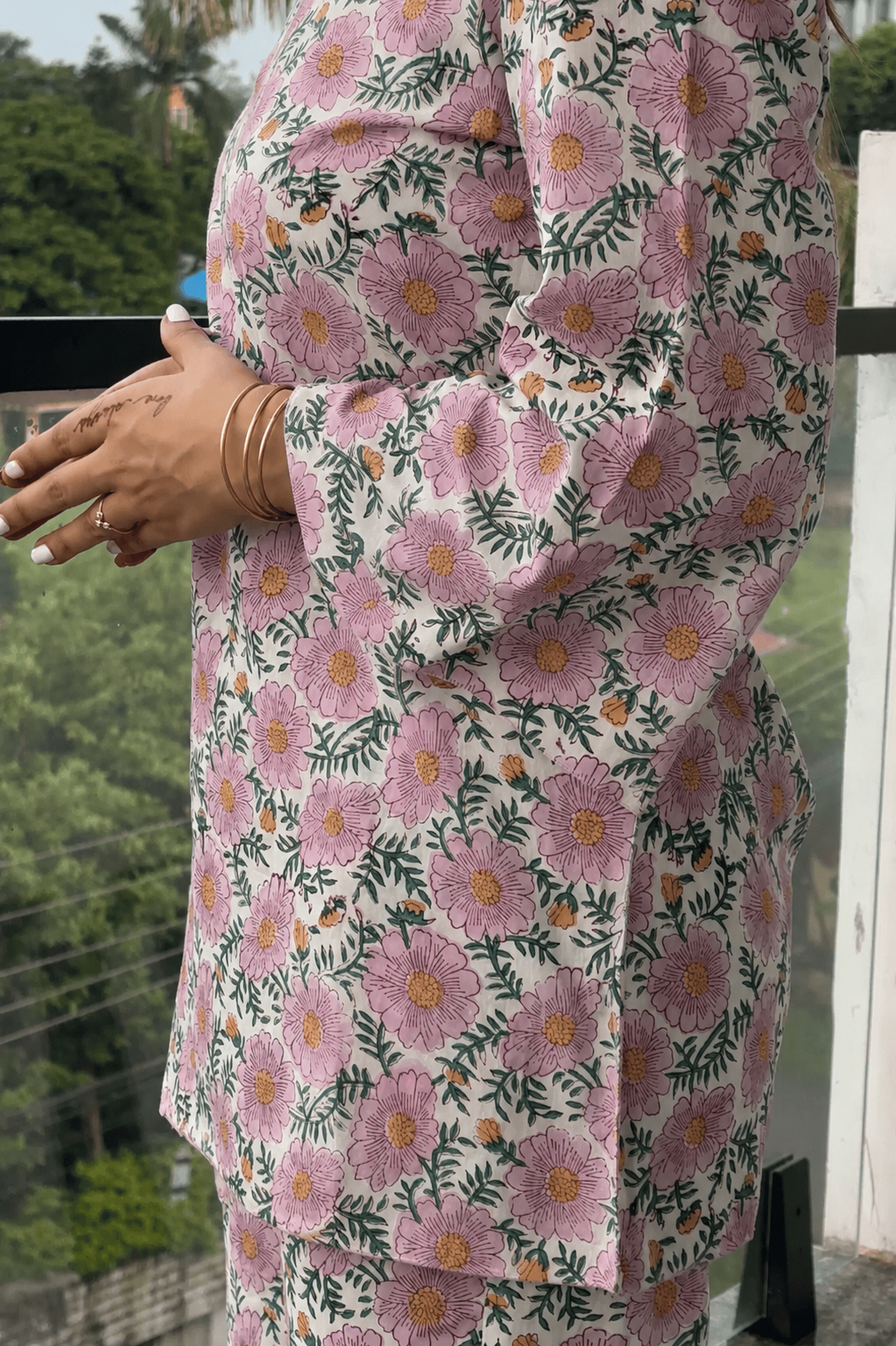 'Banafsha' Hand Block Printed Co-ord Set