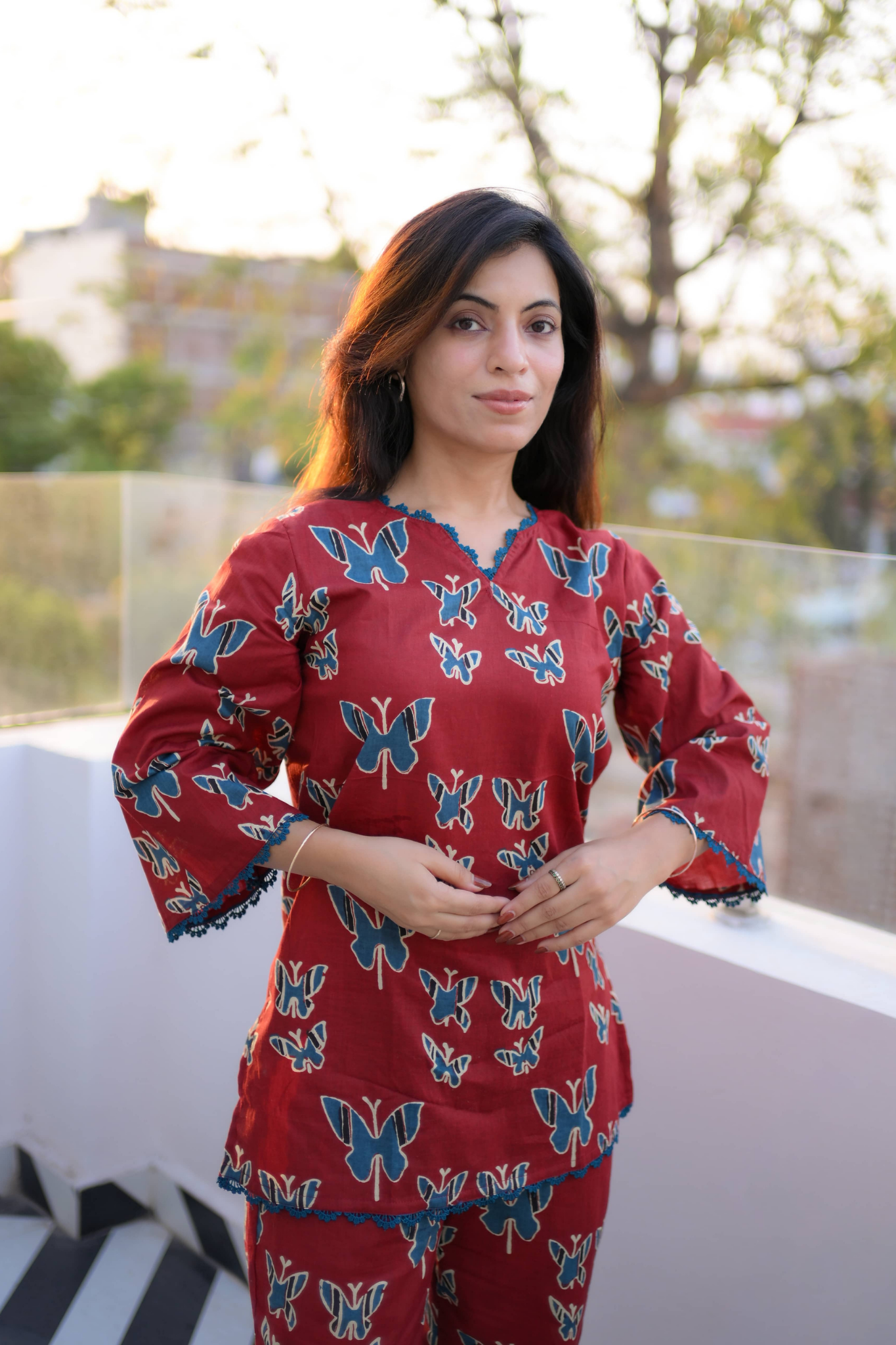 Butterfly Cotton Printed Co-ord Set