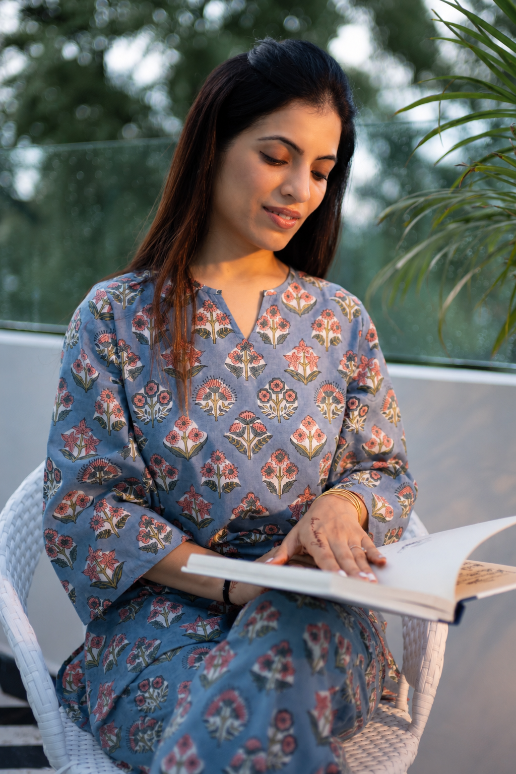 'Niloha' Hand Block Printed Co-ord Set