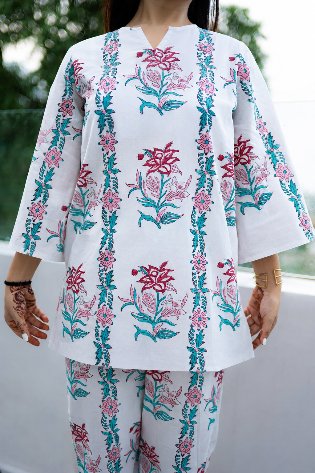 'Gulrekha' Hand Block Printed Co-ord Set