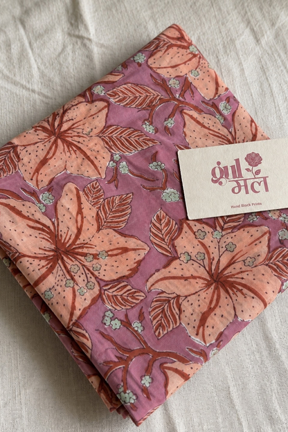 Plumeria Hand Block Printed Co-ord Set