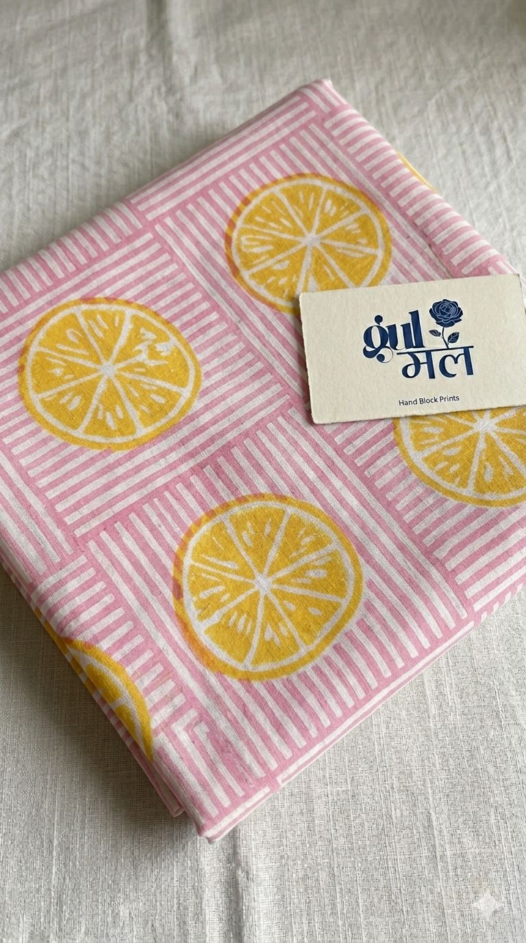 Nimbu Pop Hand Block Printed Co-ord Set